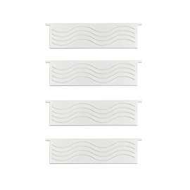 Olamochi Replacement Louver Panels for 4-Inch Dryer Vent Covers - ABS Plastic (4 Pack) - 4.1" L x 1.4" W (White)