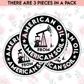 TODOLIA American Oil from American Soil Sticker America Patriot Vinyl Decal Drill Baby Drill Sticker Political Gift Decoration Laptop Tablet Truck Window Hardhat Helmet Bumper