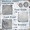 Jingmore 180 Pcs Medieval Party Supplies Disposable Pewter Paper Plates
