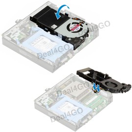 Deal4GO 65W CPU Cooling Fan Heatsink Assembly 35KV1 3XHPM 9CTFR Replacement for Dell OptiPlex 7050 7060 7070 MFF Micro Desktop, Black