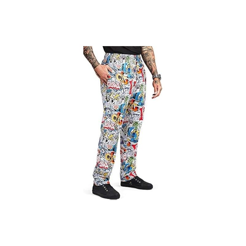 ChefUniforms.com Men's Graffiti Print Baggy Chef Pant (2X)