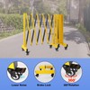 JTZFD 12.2FT Industrial Metal Expandable Barricade，Retractable Traffic Fence with Casters,