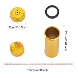 CHGCRAFT 2 Sets Portable Metal Alcohol Burner Lamp Aluminum Alloy Alcohol Stove with Cotton Cord for Household Outdoor Camping Picnic Tea Coffee Making Science Experiments, Golden