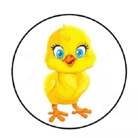 Unbranded 48 Baby Chick!!!  ENVELOPE SEALS LABELS STICKERS 1.2" ROUND