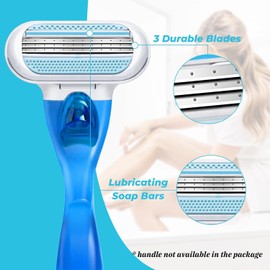 Venus Smooth Replacement Blades, Women's Razor, Pack of 10, Venus Razor Blades, 3 Blades Surrounded by Protective Cushions that Adapt to the Body Contour