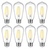 Ascher LED Edison Bulbs 6W, Equivalent 60W, High Brightness Daylight