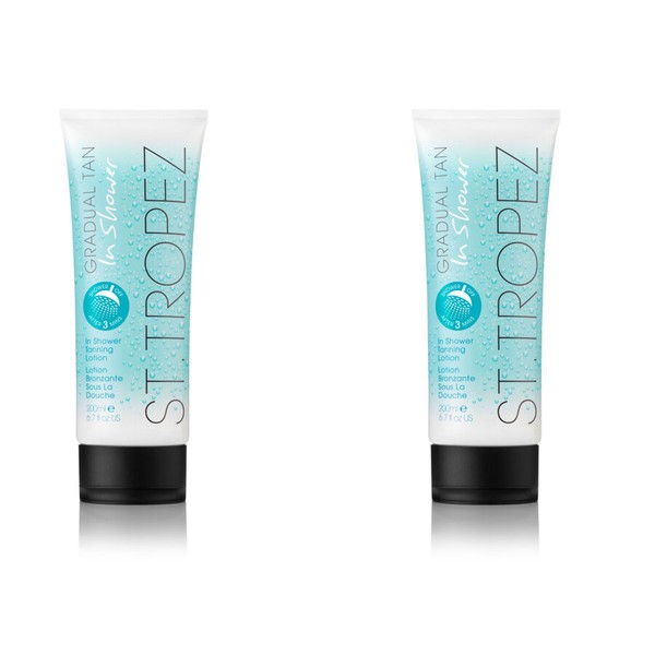 2 x St. Tropez Gradual Tan In Shower Tanning Lotion 6.7 oz, Paraben Free