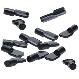1/4" Spoon Style Cabinet Shelf Support Pegs | Black | 25 Pack