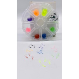 Eyelash Extensions Neon Alluring Mixed Color Loose 8D Premade Lash Fans 0.07mm C & D Curl – 500 Lash Fans (C Curl, 13mm)