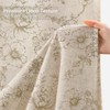 NDDYCU Farmhouse Floral Linen Shower Curtain, Vintage Beige Pattern Rustic