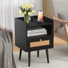 Night stand Set of 2, Bedside Tables with Charging Station,