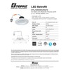 Topaz Lighting 79723 LED Recessed Retrofit Trim, 5"-6" Baffle, White,