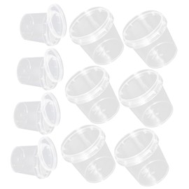 LALAFINA 18Pcs Mini Plastic Storage Buckets Clear Containers for Beads Crafts Small Tools Portable Box Durable Easy to Organize for DIY Projects