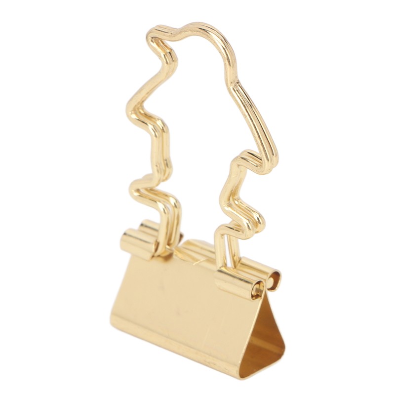 100Pcs Binder Clips Hollow Penguin Shape Sturdy Metal Small Binder