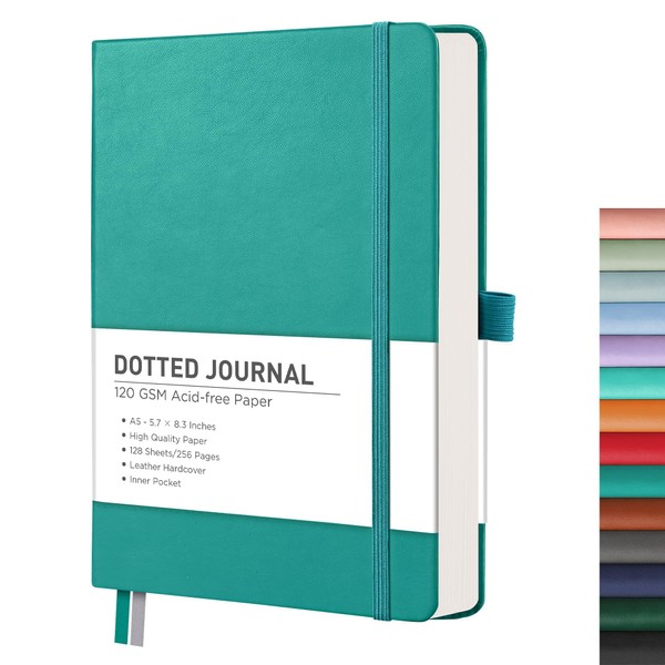 RETTACY Bullet Dotted Journal Notebook, 256 Pages, A5 Medium Size