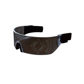 ASVP Shop Cyberpunk LED Visor Glasses - Perfect For Cosplay and Festivals - Cybergoth - Cyberpunk Glasses Goggles (HTC04-WHITE)