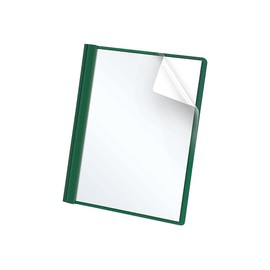 Oxford 55856 Clear Front Report Covers,LTR, 1/2-Inch Cap., 25/BX, Dk Green