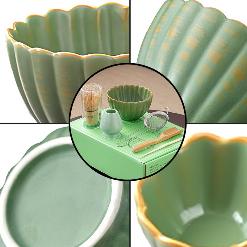 Matcha Whisk Set - 6 Pcs Matcha Set Include Complete