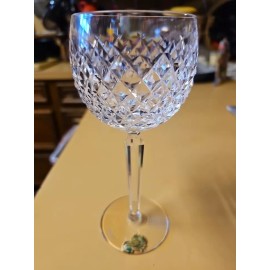 Waterford Vintage ~ Waterford Crystal ~ Alana Wine Hock Goblets Glasses ~ Ireland ~ 7.5"