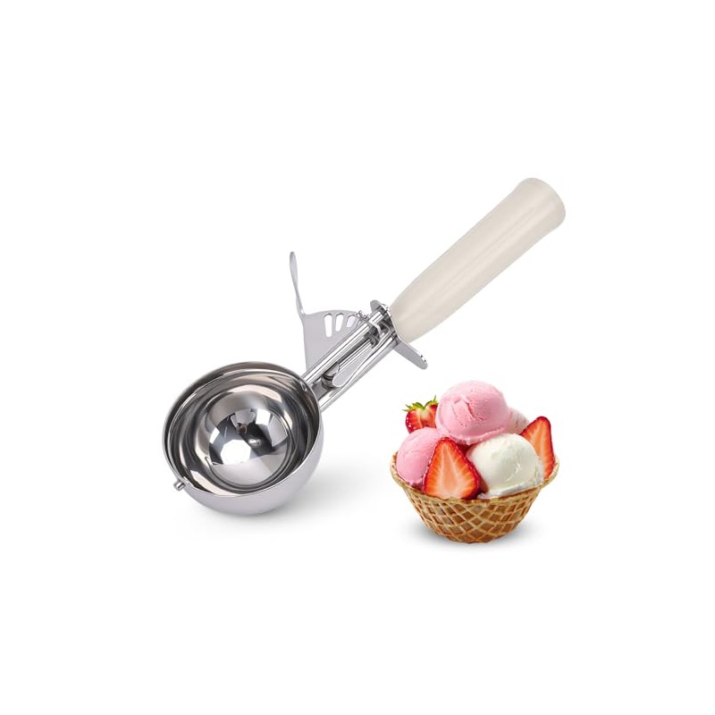 Cuchara Para Helado con Palanca, Acero Inoxidable 304, Mango Antideslizante