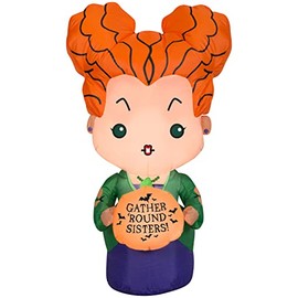 Gemmy Airblown Inflatable Hocus Pocus Winifred, 3.5 ft Tall, Orange