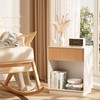 Fluted Nightstands Set of 2, Night Stand with Charging Station,