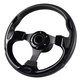 QYMOPAY 12.5 Inch Boat Steering Wheel With 3/4" Axle Marine Adapter, Anti-Slip for Boats, Yachts, Pontoon Boats