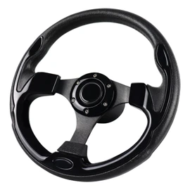QYMOPAY 12.5 Inch Boat Steering Wheel With 3/4" Axle Marine Adapter, Anti-Slip for Boats, Yachts, Pontoon Boats