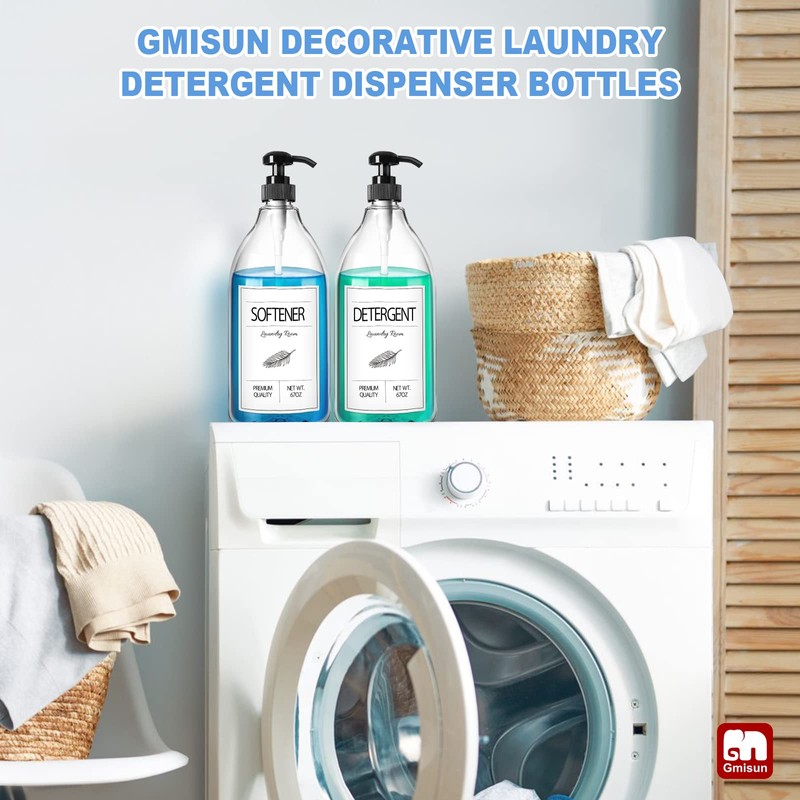 GMISUN Laundry Detergent Dispenser, 2 Pack Liquid Laundry Soap Dispenser,