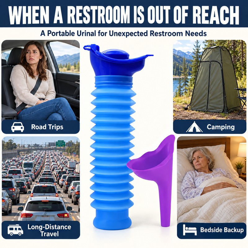 1set Urinal Car Urinal Bucket Outdoor Standing Urine Emergency Travel