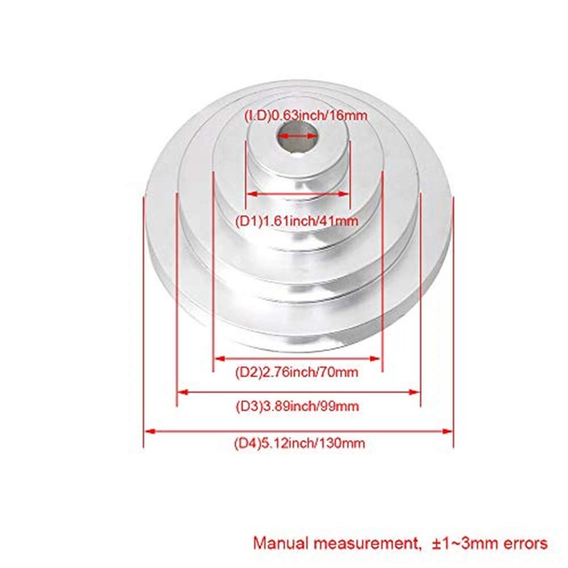 Kaittyoffice Timing Belt Belt Pulley 4 Slots A Type V