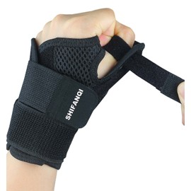 Trigger Thumb Splint for Left Right Hand,Thumb Spica Support Brace Wrist Stabilizer for Pain, Carpal Tunnel, Sprains, Arthritis, Tendonitis with Adjustable Strap for Men Women(Black)