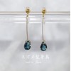 Sparrow Country Accessories, Topaz, Blue Earrings, Blue, Swaying, Light, Women's,