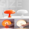 AUDALA Orange Mushroom Lamp, Dimmable Mushroom Table Lamp with 3