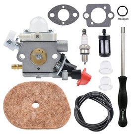 Aylux FS56RC Carburetor with Tune up Kits for Stihl FS40 FS50 FS56 FS40C FS50C FS56C FC56 FC56C FS70C HT56 KN56 KM56 KM56C Trimmer Replace 4144 120 0608 Zama C1M-S267