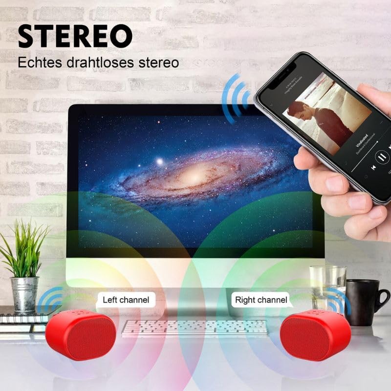 Eageroo Bluetooth Speaker Mini Speaker Small Music Box Portable TF