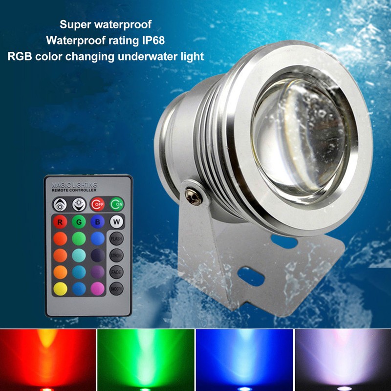LED Pond Lights IP68 12V RGB Color Changing Submersible Lights