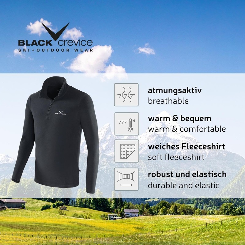 Black Crevice Skirolli, Maglia, Uomo, bianco / nero, XXL