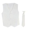 Vest and Clip On Baby Boy Necktie set - WHITE