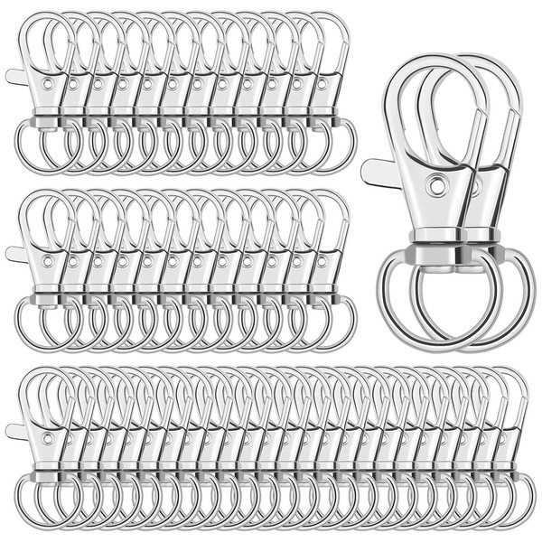 Mivanta 50 Pieces Keychain Hook Clip, Mini Carabiner, Carabiner Keychain