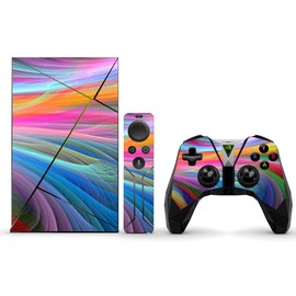 MightySkins Skin Compatible with NVIDIA Shield TV (2017) wrap Cover Sticker Skins Rainbow Waves
