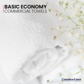 Canadian Linen Basic Washcloth Set, 12”x12”, 24 Pack White, Lightweight Quick Dry Wash Cloth Cotton Cleaning Towel for Hospital Nursing Barber Shop Hair Salon Kitchen Bathroom Motel Gym Spa Restaurant