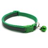 Brightly Coloured Reflective Cat Collar with Bell, (Green)