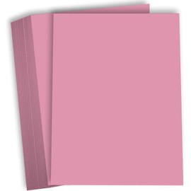 Hamilco Colored Cardstock Scrapbook Paper Vellum 67lb cover 8.5" x 11" Pink Color Card Stock 50 Pack