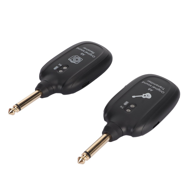 Guitar Wireless System Rechargeable UHF 730MHz 4 Channels Guitar Transmitter