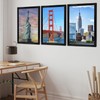 QWORK 11"x14" Picture Frame with Shatter-Resistant Glass, Black Engineered Wood