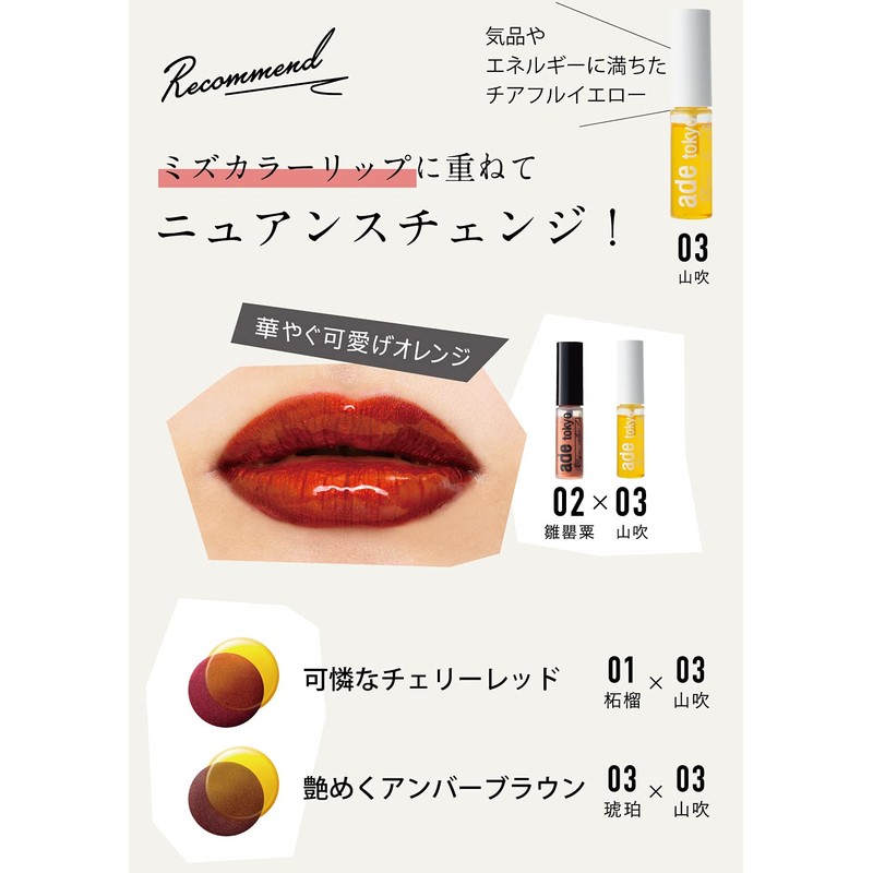 ade tokyo 03 Additive-Free Shage Lip Gloss (Plush, Moisturizing Gloss)