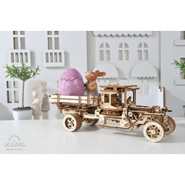 Ugears UGM-11Truck Brain Teasers, 3D DIY Wooden Puzzle, Construction Kit Self-Assembly Mechanical Model, Valentine's Gift