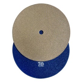 7" Electroplated Diamond Grinding/Polishing Pads for Concrete, Granite, Other Natural Stones and Pool Plaster, 70/80 Grit