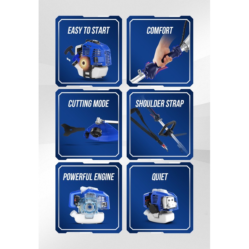 WILD BADGER POWER 26cc Weed Wacker Gas Powered, 3 in